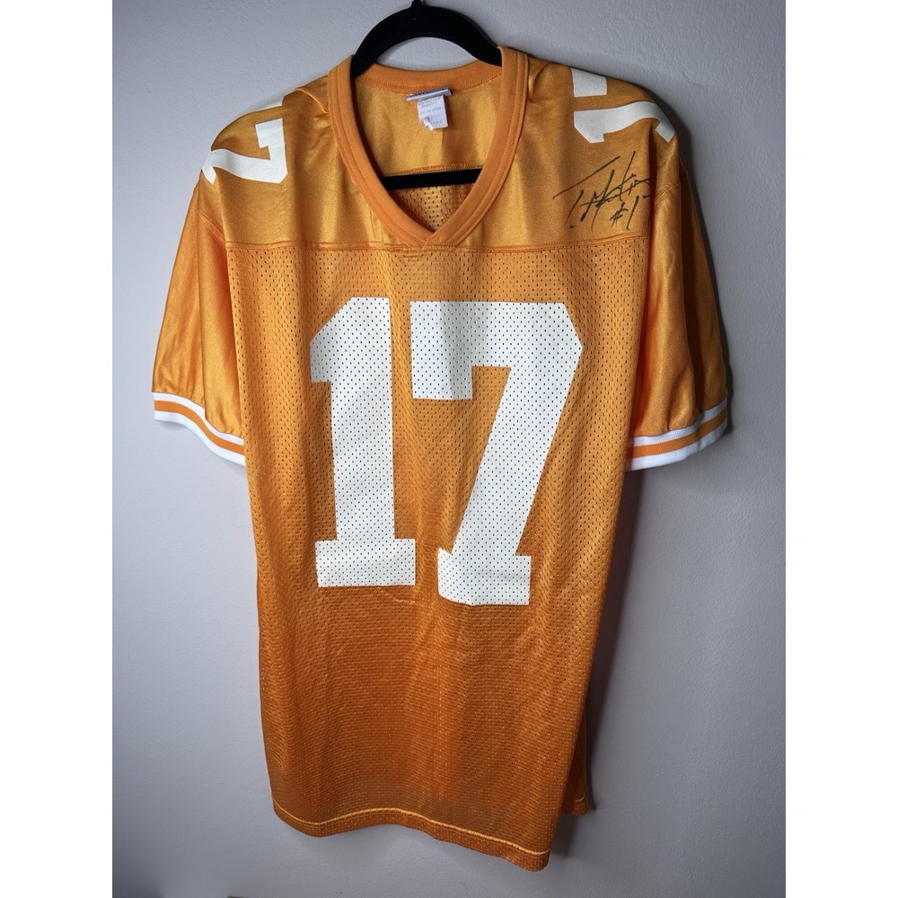 Vintage Tennessee Vols Tee Martin Signed Jersey 1998 Championship #17 L/XL